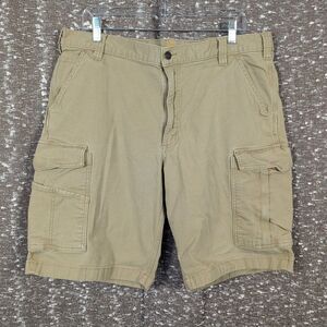 Carhartt Cargo Pocket Work Short Relaxed Fit Tan Canvas Men's‎ 40